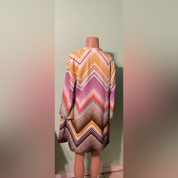 Chico’s Reversible Kimono Boho Shadows 3/4 Sleeve Jacket Multi Open Front - Picture 13 of 17